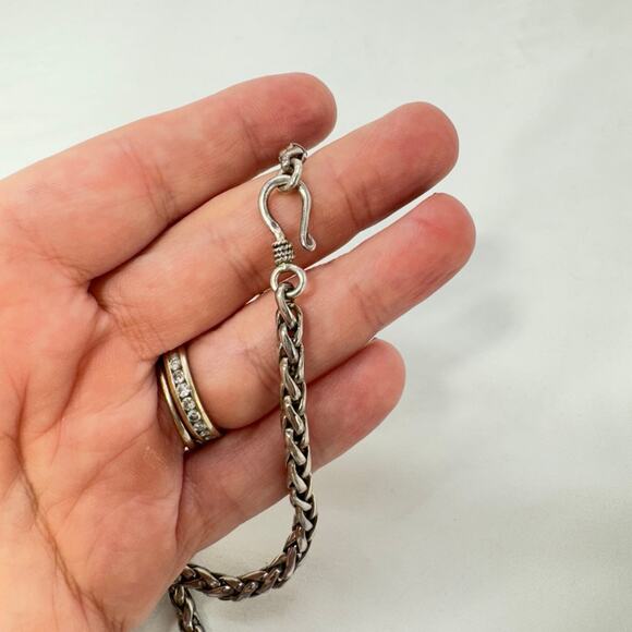 Sterling silver rope chain and pendant - Picture 4 of 7